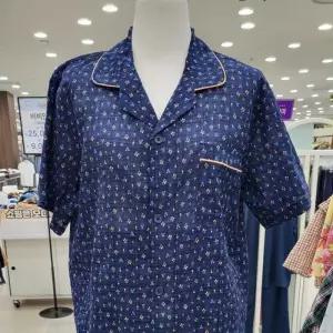 [비비안]잔꽃무늬 남성 반팔 파자마세트 MP8758B_SH