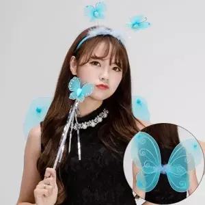 TBZ 축제파티용품 블루 천사날개세트 이모지코스튬 코스튬