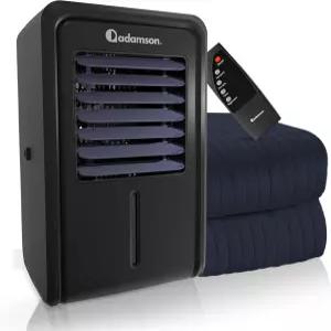 아담슨 B10 네이비 블루 베드 냉각 시스템 - 트윈 75인치 L x 39인치 W 100 면 매트리스 패드 워터 쿨러