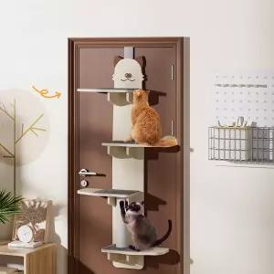 문걸이 캣타워 방문걸이 캣폴 스크래쳐 러버 수직 선반 반려묘 놀이터