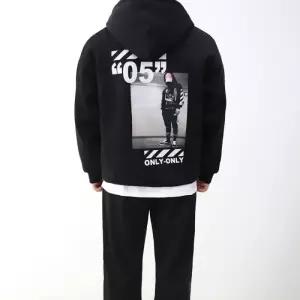 [엠클로]남자 오버핏 네오프렌 05 프린팅 후드 맨투맨