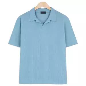 [탑보이][탑보이] 크로플 오픈카라 반팔 니트 (CA293)