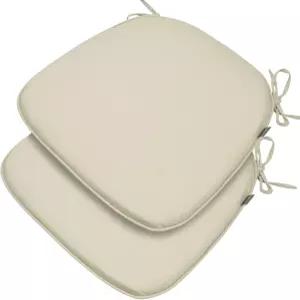 야외 의자 쿠션 세트 2 파티오 시트 17 x16 x2 U자형 식탁 x 16 인치 방수 변색 방지 패드 안티크 베이지