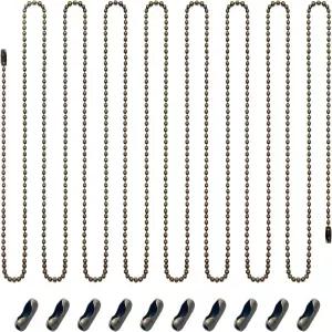 천장 팬 풀 체인 익스텐더 12피트 직경 3mm 구슬 모양의 볼 라이트 익스텐션 10개의 일치하는 커넥터