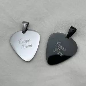 써지컬 커스텀 각인 목걸이 애인 선물 악세사리 팬던트 기타 피크 행운 남자친구 여자친구