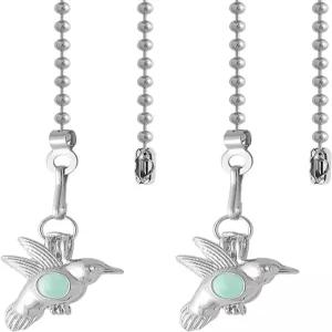 도틀라이트 2팩 벌새 천장 선풍기 당김 체인 글로우 인 더 다크 12인치 팬 스트링 참 연장 장식 직경 3mm