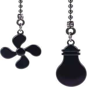 천장 선풍기 풀 체인 익스텐션 세트 2팩 램프를 위한 12인치 팬 전구 모양의 침실 거실용 장식용 펜던트