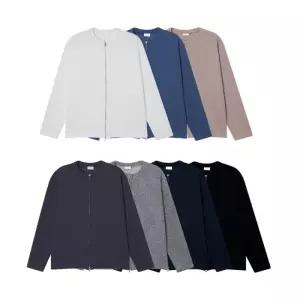 [엠클로]남자 오버핏 투웨이 골지 니트 집업가디건