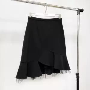 EAMT 여성 치마 망사 레이스 패치 SS 피쉬 프릴 YJ1