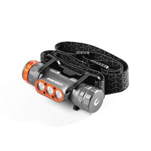 NEBO 트랜즈드 1500 충전식 헤드램프 | 1,500루멘, 5가지 라이트 모드, 탈착식 마그네틱 작업 램프, 방수, 하이킹 및 캠핑용 밝은 LED 헤드라이트, USB 충전 케이블 포함