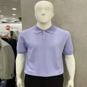 [트루젠]남자 레이온 혼방 카라넥 여름 반팔 카라 니트 티셔츠 퍼플 외 7컬러_JK