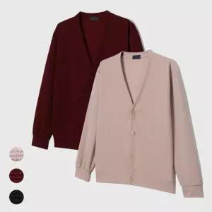 [엠클로]남자 오버핏 빅사이즈 브이넥 무지 분또 가디건