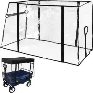 왜건용 VUNKE 레인 커버 푸시풀 접이식 카라반 캐노피 액세서리 야외 캠핑 피크닉에 적합한 방수 투명 EVA