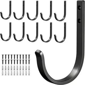 걸이 코트용 니프가프 10팩 벽 야외 후크 금속 행거 월 마운트의 30LB 나사 옷장 문 욕실 외부 수건 배낭
