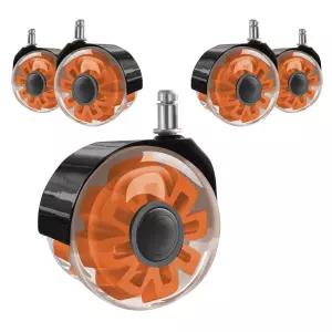 히레이트 오피스 의자 바퀴 헤비 듀티 5개 세트 3인치 듀얼 볼 롤러 가구 교체 하드우드 바닥 및 카펫