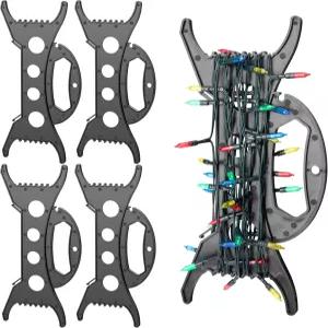 코드리 4 PCS 다용도 조명 보관함 11.8인치 크리스마스 코드 와인딩 보관 정리함 트리 연장 갈랜드를 위한