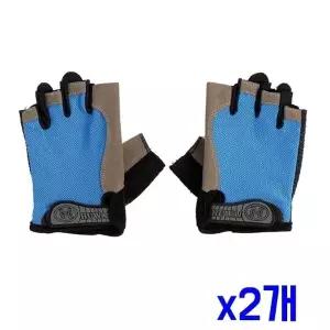 TBZ 스포츠 메쉬소재 찍찍이 반장갑(블루) x2개