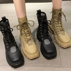 통굽 통기성 여성워커 키높이 여름워커 메쉬 얇은 여름부츠