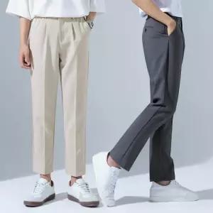 [탑보이][탑보이] 9부 10부 슬림핏 옆밴딩 슬랙스 (HT005)