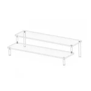 아트토이 피규어 진열장 소장용 아크릴 미니 전시장 투명 계단식 2단 30CM 40CM