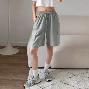 [유야]여성 무지 면 밴딩 카고 반바지 -FPN0081- 여름