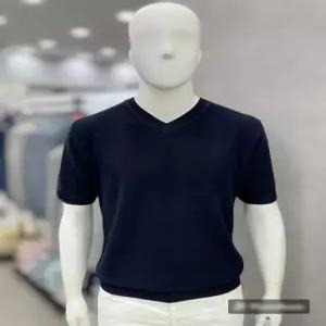 [트루젠]남자 쿨 워셔블 레이온 폴리 브이넥 V넥 여름 반팔 니트 티셔츠 2컬러_JK