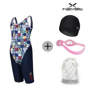 [헤스트]헤스트 여아 5부 반전신 U자형 실내수영복 4종세트 SIHTA-G07