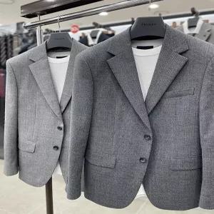 [트루젠]남성 잔체크 간절기 / 여름 캐주얼 기본 셋업 콤비 자켓 2컬러 115사이즈 자