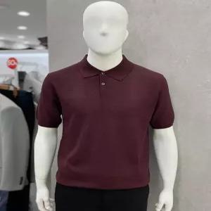 [트루젠]남자 레이온 혼방 카라넥 여름 반팔 카라 니트 티셔츠 와인 외 7컬러_JK