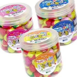 가족게임 공기알 공기놀이 홈파티 약 2개 60알랜덤 무지개 탬버린 07W51BF084