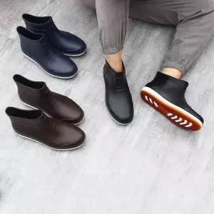 [골드스마일]짧은 남자 레인부츠 장마 워커스타일 방수 패션슈즈