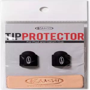 카무이 당구 큐 팁 프로텍터 2팩 가죽 버너(블랙)