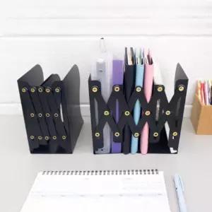 공간활용 접이식 책꽂이 다용도 철제 책꽂이 책정 조절 사무용 수납