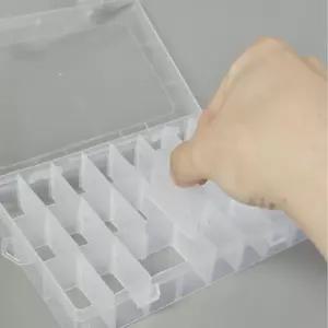 소품정리함 24구 투명 칸막이 플라스틱 비즈 악세사리 알약 수납함 분리형