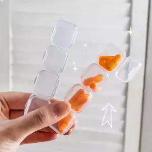 주얼리소품 보관함 케이스 투명 플라스틱 28구 비즈 소분 수납함 4칸분리 알약통