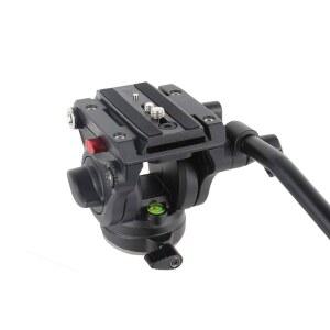빠른 릴리스 플레이트가 있는 아벨라 비디오 삼각대 유체 헤드 만프로토와 호환되는 경량 헤비 듀티 캐논 니콘 소니 올림푸스 파나소닉 DSLR 카메라용 최대 하중 13 2파운드 6KG V501