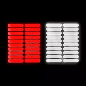 자전거 헬멧 용품 야간 안전 고휘도 반사 스티커 킥보드 부착 화이트 레드