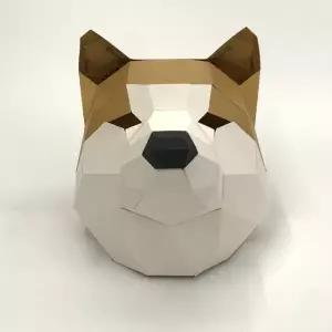 종이 가면 가면 동물 가면 입체 만들기 3d 시바견 ouhs 탈 인형탈