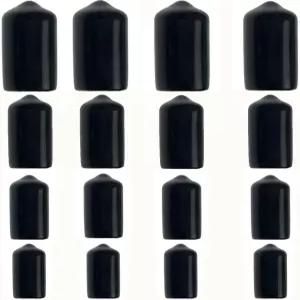 TUICARE 20개 고무 스누커 큐 팁 커버 풀 보호 당구 스틱 캡 10mm/12mm/13mm/14mm 5개 포함