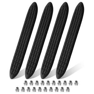 업그레이드된 Nerf Bar 교체 패드는 5개의 구멍이 있는 3인치 원형 튜브, 21인치 길이 x 3인치 너비 스텝 패드, 20핀, 4개 세트로 적합합니다