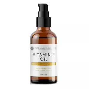 Kate Blanc Cosmetics 비타민 E 오일 28,000 IU (28.3g/1온스) 국소 세럼, 피부와 얼굴용, 균일한 톤, 잔주