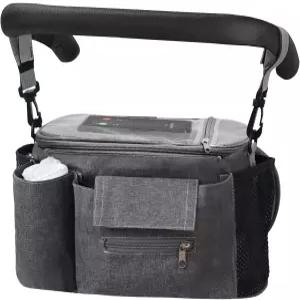 투명한 터치 친화적인 휴대폰 수납공간을 갖춘 누후리 유니버설 유모차 정리함 - 조절 가능한 스트랩이