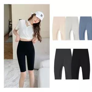 5부 하이웨스트 반바지 레깅스 여성 바이커 쇼츠 팬츠 Xdr9+1BDu