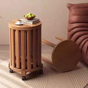 원목 원형 스툴 트렌스포머 테이블 우드 디자인 체어