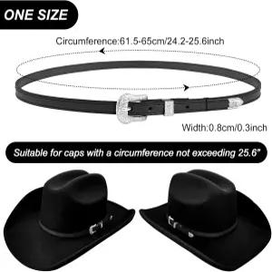 레인플로워 카우보이 모자 밴드 남성용 웨스턴/페도라/파나마/스트로우 벨트 가죽 카우걸