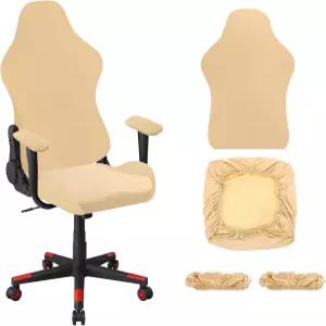 uxcell 게이밍 의자 커버 팔걸이 있는 신축성 사무용 컴퓨터 슬립커버 사무실 리클라이닝 레이싱 게임 탄성