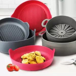 실리콘 에어프라이어팟 전자렌지용찜기 실리콘용기 전자레인지그릇