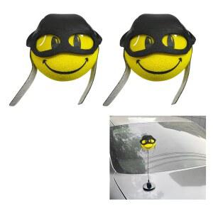 JNXIJ 2PCS 차량용 안테나 토퍼, 재미있는 파일럿 안테나 볼 자동차 루프 토퍼, 대부분의 차량용 안테나를 위한 귀여운 파일럿 EVA 폼 볼 외관 장식, 범용 자동차 액세서리