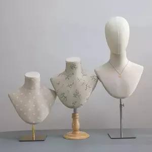 목걸이 마네킹 원목 금은방 거치대 고급형 디스플레이 두꺼운