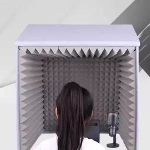 미니 방음 부스 집중 간이 탁상용 휴대용 녹음 책상